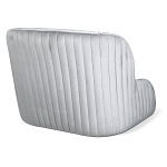 Барный стул со спинкой и подлокотниками на 4-х деревянных ножках Серый Велюр Ava Charm варинант исполнения - 3 | Loft Concept в Кирове