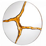 Зеркало кругле с декоративной золотой вставкой Golden Tree варинант исполнения - 1 | Loft Concept в Кирове