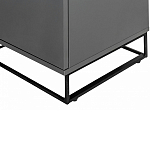 Шкаф-витрина цвета графит с полками и стеклянной дверью Strict Lines варинант исполнения - 5 | Loft Concept в Кирове