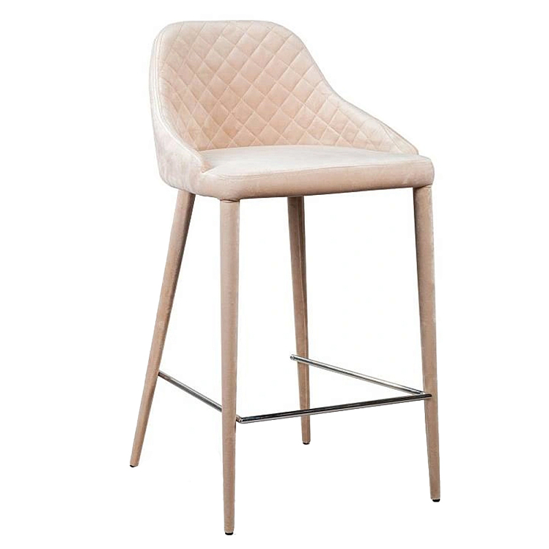 Стул Douglas Rhombus Bar stool Бежевый Велюр Бежевый Стул Douglas Rhombus Bar stool Бежевый Велюр Бежевый в Кирове | Loft Concept
