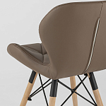 Стул с коричневым сиденьем из экокожи JEROEN варинант исполнения - 6 | Loft Concept в Кирове