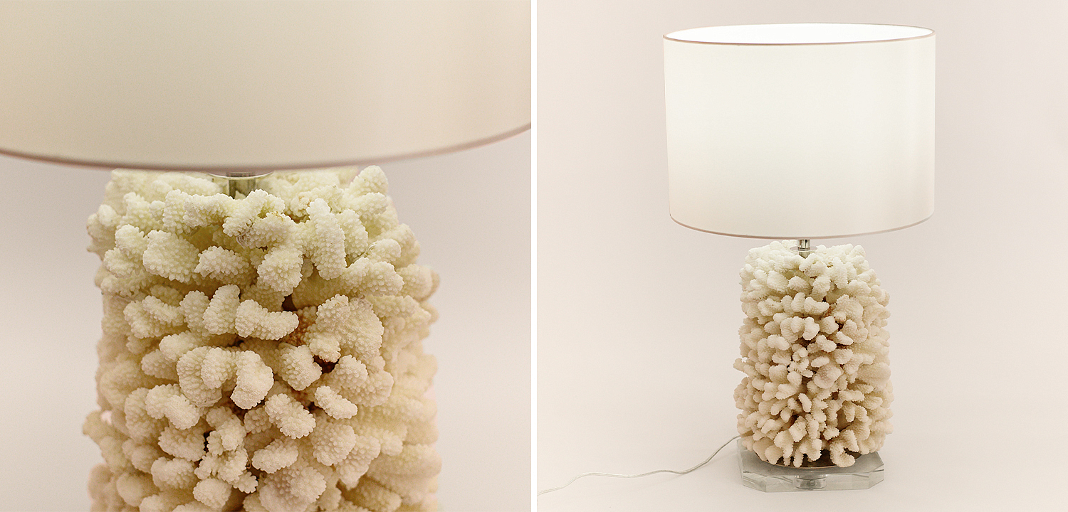 Настольная лампа Beige Coral Table Lamp с абажуром Настольная лампа Beige Coral Table Lamp с абажуром - Loft-Concept в Кирове