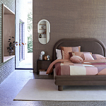 Зеркало овальное Curved Furniture бежевое варинант исполнения - 4 | Loft Concept в Кирове