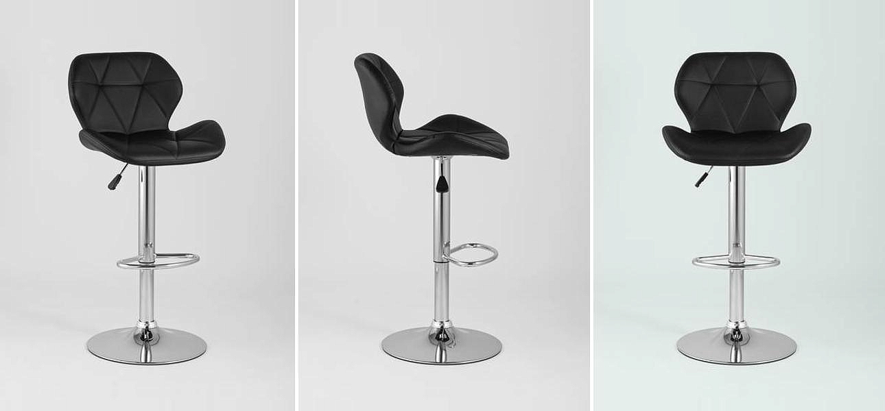 Барный Стул Jeroen Chair Черная Экокожа Барный Стул Jeroen Chair Черная Экокожа - Loft-Concept в Кирове
