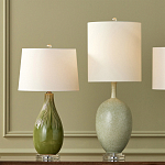 Настольная лампа зеленая грушевидной формы Rich Green Glaze варинант исполнения - 4 | Loft Concept в Кирове