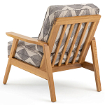 Кресло с каркасом из массива дуба Deniaud Oak Rhombus Beige Armchair варинант исполнения - 4 | Loft Concept в Кирове