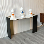 Консоль прямоугольная с основанием чёрного и золотого цвета Wrap варинант исполнения - 2 | Loft Concept в Кирове