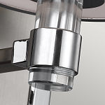 Бра цвета хром с белым цилиндрическим стеклянным плафоном Feiss варинант исполнения - 4 | Loft Concept в Кирове