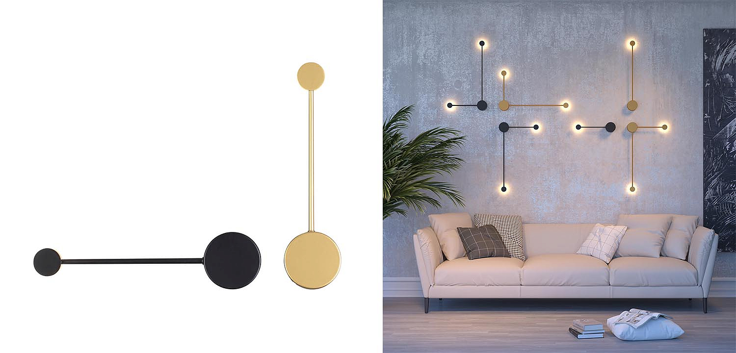 Бра Pin Wall Light Black 40 Бра Pin Wall Light Black 40 - Loft-Concept в Кирове