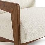 Кресло Avalon White Boucle из массива ореха варинант исполнения - 5 | Loft Concept в Кирове