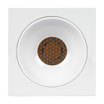 Встраиваемый спот светодиодный квадаратный белого цвета с круглым углублением Ombra Lux  варинант исполнения - 2 | Loft Concept в Кирове