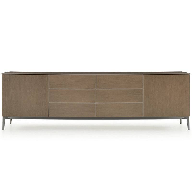 Дизайнерский длинный буфет 505 UP SIDEBOARD Серый Коричневый Дизайнерский длинный буфет 505 UP SIDEBOARD Серый Коричневый в Кирове | Loft Concept