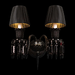 Бра с двумя черными абажурами и декоративными подвесками Lustre Reverie варинант исполнения - 1 | Loft Concept в Кирове