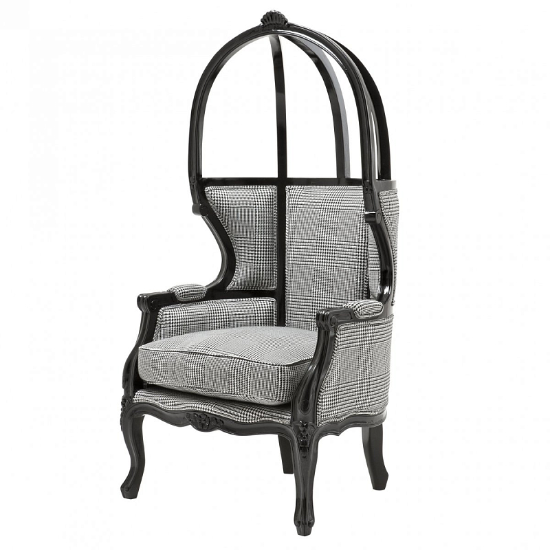 Кресло Eichholtz Chair Wellington Черный Черно-белый Кресло Eichholtz Chair Wellington Черный Черно-белый в Кирове | Loft Concept