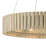 Люстра круглая из толстых деревянных реек Natural Style варинант исполнения - 1 | Loft Concept в Кирове