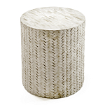 Приставной круглый столик инкрустация костью Bone Inlaid Round  Stool варинант исполнения - 2 | Loft Concept в Кирове