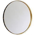 Зеркало овальное в металлической раме с кожаной отделкой Loft in Reflection варинант исполнения - 2 | Loft Concept в Кирове