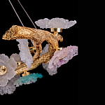 Люстра круглая на золотом каркасе с цветочным декором Miscellaneous herbs варинант исполнения - 4 | Loft Concept в Кирове