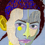 Картина с вышивкой Портрет wall panel People with the yellow ear 2 варинант исполнения - 1 | Loft Concept в Кирове