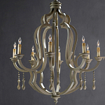 Люстра деревянная с подвесками Gray Curved Profile варинант исполнения - 2 | Loft Concept в Кирове