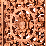 Панно из дерева квадратное Panel With Trees варинант исполнения - 2 | Loft Concept в Кирове