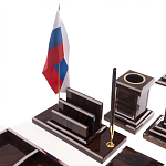 Настольный письменный набор из природного камня обсидиана Team leader варинант исполнения - 3 | Loft Concept в Кирове