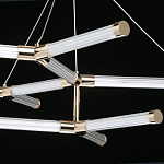 Люстра с геометрической конструкцией из вытянутых цилиндрических плафонов Hex Scaffold  варинант исполнения - 8 | Loft Concept в Кирове