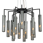 Люстра со стеклянными цилиндрическими плафонами Luminous Cylinders Smoky варинант исполнения - 1 | Loft Concept в Кирове