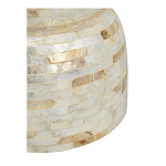 Приставной столик с мозаичным рисунком из раковин устриц Bone Inlay варинант исполнения - 3 | Loft Concept в Кирове