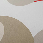 Подушка декоративная хлопковая бежевого цвета с абстрактным принтом Elysian Flow Sand варинант исполнения - 3 | Loft Concept в Кирове