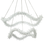 Двухъярусная кольцевая люстра с хрустальным декором Gilbertine Crystal Wavy Ring Chandelier варинант исполнения - 1 | Loft Concept в Кирове
