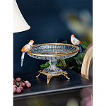 Чаша из прозрачного стекла с фигурками разноцветных попугаев на ободке 38 Eden Garden варинант исполнения - 2 | Loft Concept в Кирове