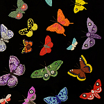 Картина ручная вышивка бисером Бабочки Butterflies and Light Bulb варинант исполнения - 4 | Loft Concept в Кирове