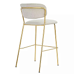 Стул барный широкой полукруглой спинкой на золотистых ножках Chair Smooth Shapes варинант исполнения - 3 | Loft Concept в Кирове