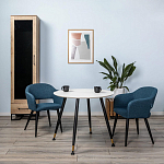 Шкаф-витрина в стиле лофт с чёрной стеклянной дверью Urban Style Space варинант исполнения - 6 | Loft Concept в Кирове