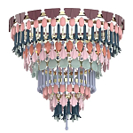 Люстра круглая с декором из разноцветных элементов в виде листьев Changing Seasons варинант исполнения - 1 | Loft Concept в Кирове