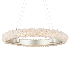 Люстра светодиодная фактурная в форме кольца Amber Crystal