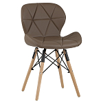 Стул с коричневым сиденьем из экокожи JEROEN варинант исполнения - 1 | Loft Concept в Кирове