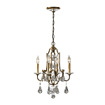Люстра с 4-мя лампами и стеклянными подвесками в классическом стиле Feiss варинант исполнения - 2 | Loft Concept в Кирове