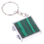 Зеркало брелок складное двухстороннее из натурального камня Малахит Stone Mirrors варинант исполнения - 4 | Loft Concept в Кирове