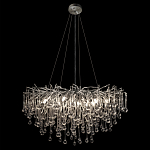Люстра подвесная с прозрачными стеклянными подвесками в форме капель Диаметр 80 см Droplet Chandelier варинант исполнения - 3 | Loft Concept в Кирове