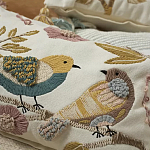 Чехол на подушку с кисточками и вышивкой птиц Ethnic mix Birds Rect варинант исполнения - 7 | Loft Concept в Кирове