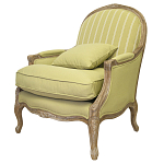 Кресло Ava Classical Armchair green striped flax варинант исполнения - 3 | Loft Concept в Кирове