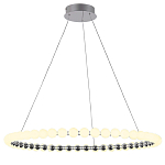 Люстра светодиодная кольцевая с круглыми плафонами белого цвета PEARLS Suspension 80 варинант исполнения - 2 | Loft Concept в Кирове