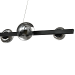 Люстра светодиодная линейная с 6-ю круглыми серыми плафонами Iona Chandelier Black  варинант исполнения - 2 | Loft Concept в Кирове