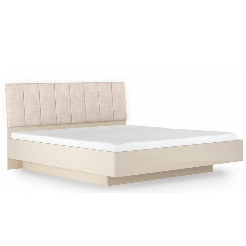 Кровать двуспальная с подъёмным основанием Satin Furniture 2 Бежево-серый Кровать двуспальная с подъёмным основанием Satin Furniture 2 Бежево-серый в Кирове | Loft Concept