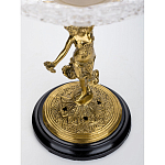 Чаша стеклянная прозрачная на бронзовой подставке с фигуркой девушки Eden Garden варинант исполнения - 4 | Loft Concept в Кирове