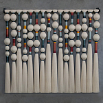 Панно на стену из хлопковых нитей Multi Morse Wall Hanging  варинант исполнения - 2 | Loft Concept в Кирове