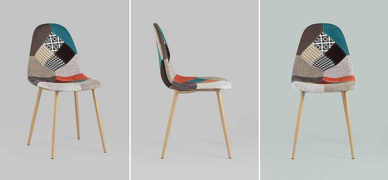 Стул Archie Chair Разноцветный Печворк Стул Archie Chair Разноцветный Печворк - Loft-Concept в Кирове