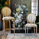 Барный стул из массива бука светло-зеленый с растительным орнаментом Raffael Angel Green Bar stool варинант исполнения - 8 | Loft Concept в Кирове